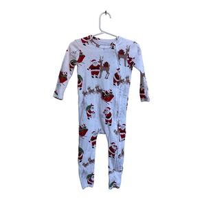 Pottery Barn Kids Santa‎ Reindeer Christmas Pajamas One-Piece Size 12-18 Months